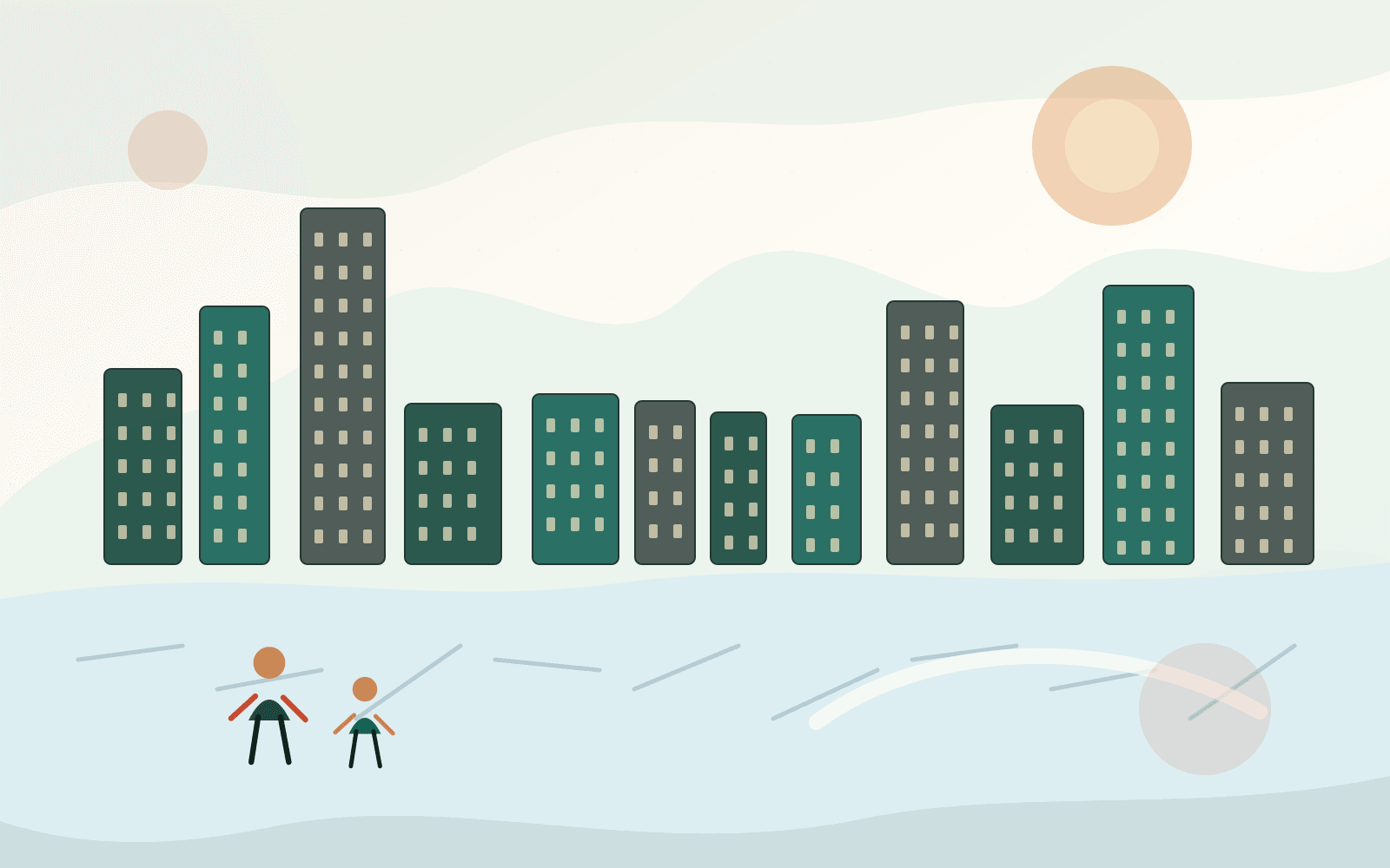 Warm coastal apartment towers, sea air, walkable promenade, and Shenzhen/Hong Kong fallback logic.
