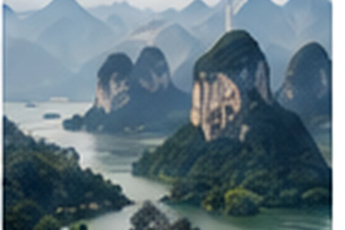 River and mountain landscape for climate and lifestyle comparison