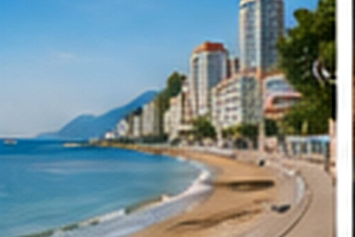 Coastal Chinese city promenade for warm-weather retirement