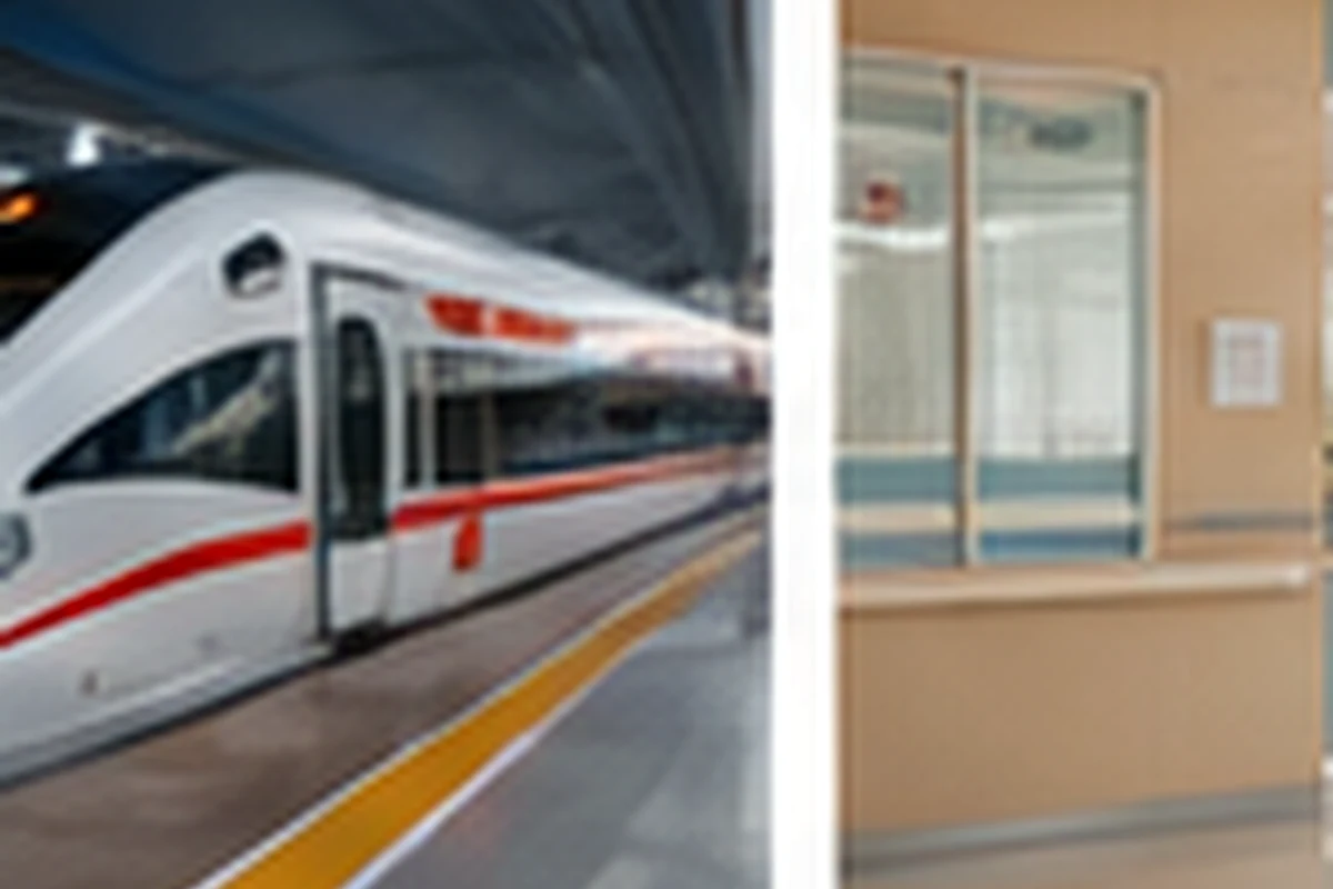 High-speed rail fallback between feeder city and hub