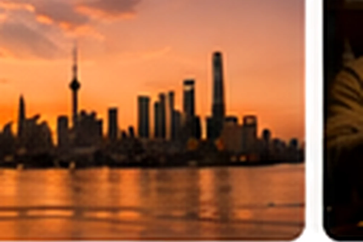Major-city sunset skyline for hub-city fallback