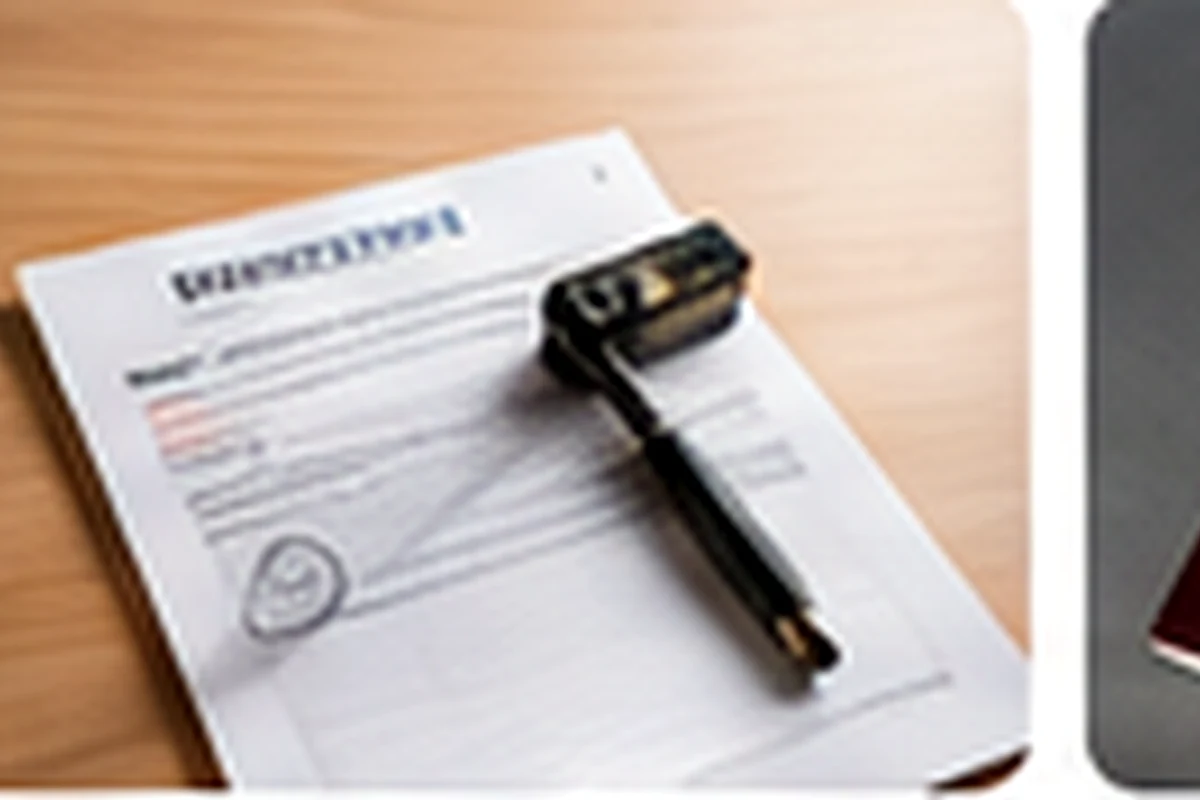 Visa and document preparation flat-lay