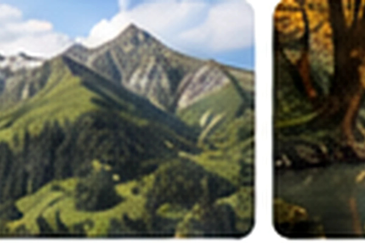 Mountain retreat and green landscape